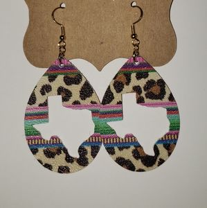 Faux leather earrings